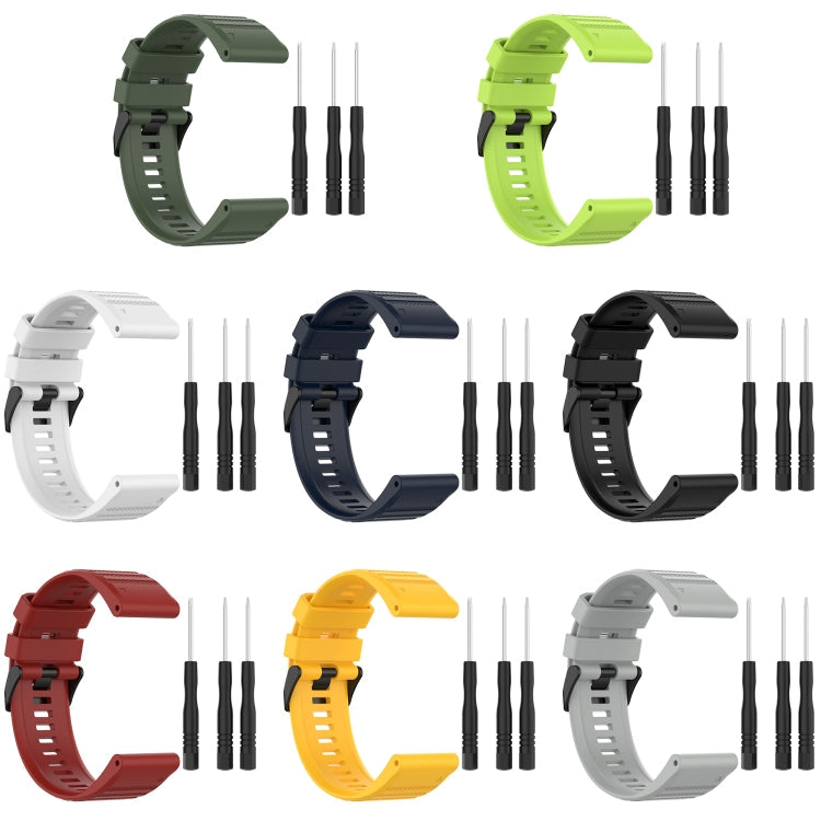 Correa de reloj de silicona de textura horizontal de 22 mm con herramienta de extracción, para Garmin Fenix 6 Pro GPS, para Garmin Fenix 6 Sapphire GPS, para Garmin Fenix 5