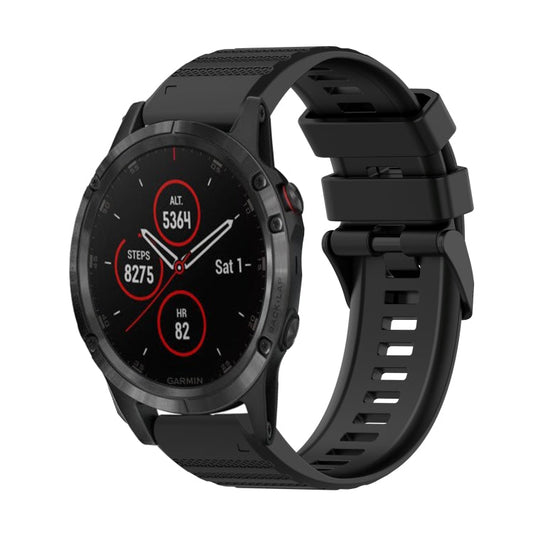 Correa de reloj de silicona de textura horizontal de 22 mm con herramienta de extracción, para Garmin Fenix 5 Plus, para Garmin Quatix 5, para Garmin Quatix 5 Sapphire