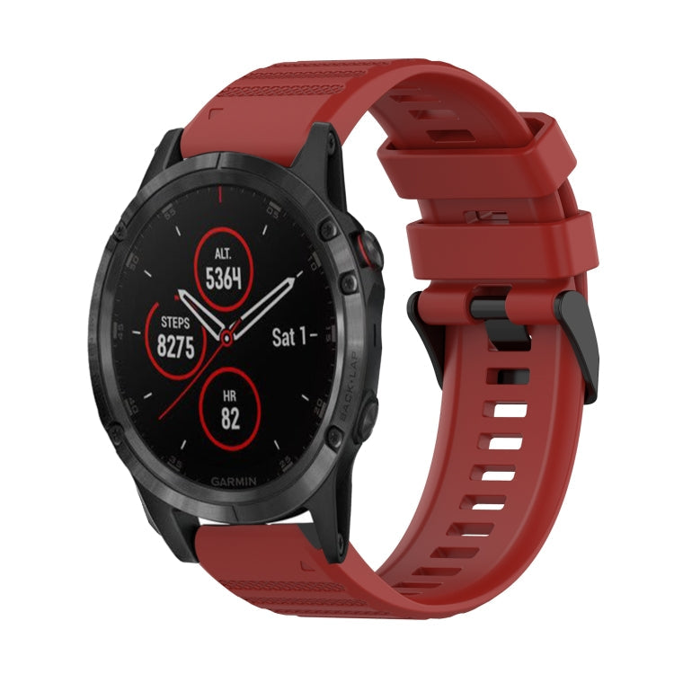 Correa de reloj de silicona de textura horizontal de 22 mm con herramienta de extracción, para Garmin Fenix 5 Plus, para Garmin Quatix 5, para Garmin Quatix 5 Sapphire