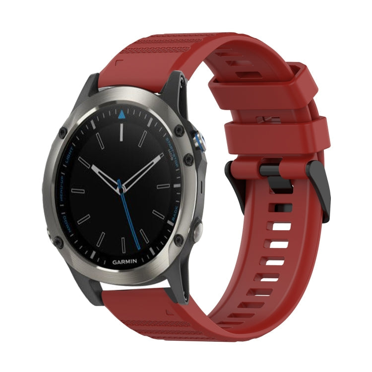 Correa de reloj de silicona de textura horizontal de 22 mm con herramienta de extracción, para Garmin Fenix 5 Plus, para Garmin Quatix 5, para Garmin Quatix 5 Sapphire