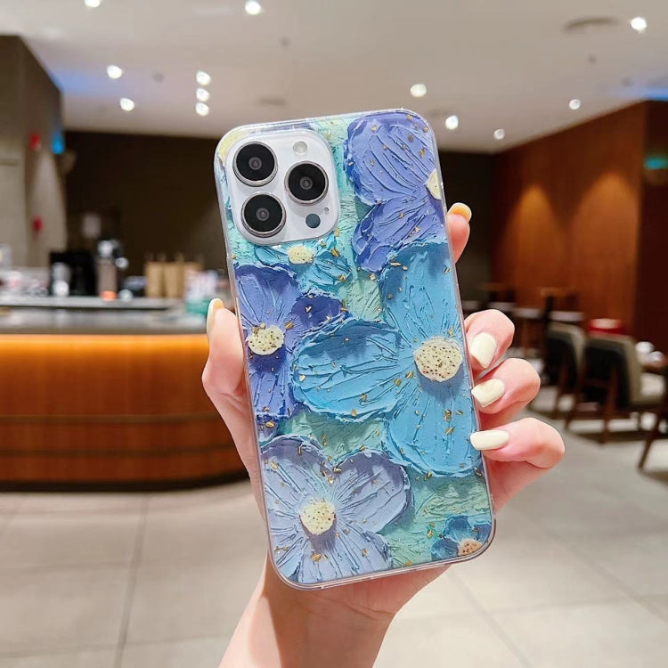 Funda de teléfono de TPU con epoxi y pintura al óleo de lámina dorada, para iPhone 14 Pro Max, para iPhone 14 Plus, para iPhone 14 Pro, para iPhone 14