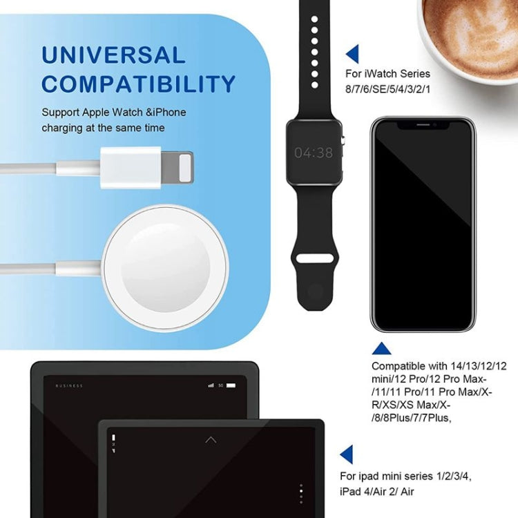 2-in-1 Magnetic Charging Cable for Apple Watch & iPhone | 1.2m USB