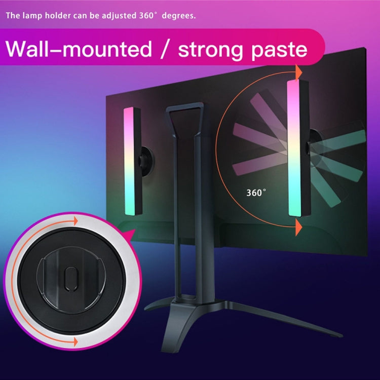Music Sync LED Bar Light – RGBIC Ambient TV Desk Lamp with Tuya WiFi & IR Remote (2-Pack)
