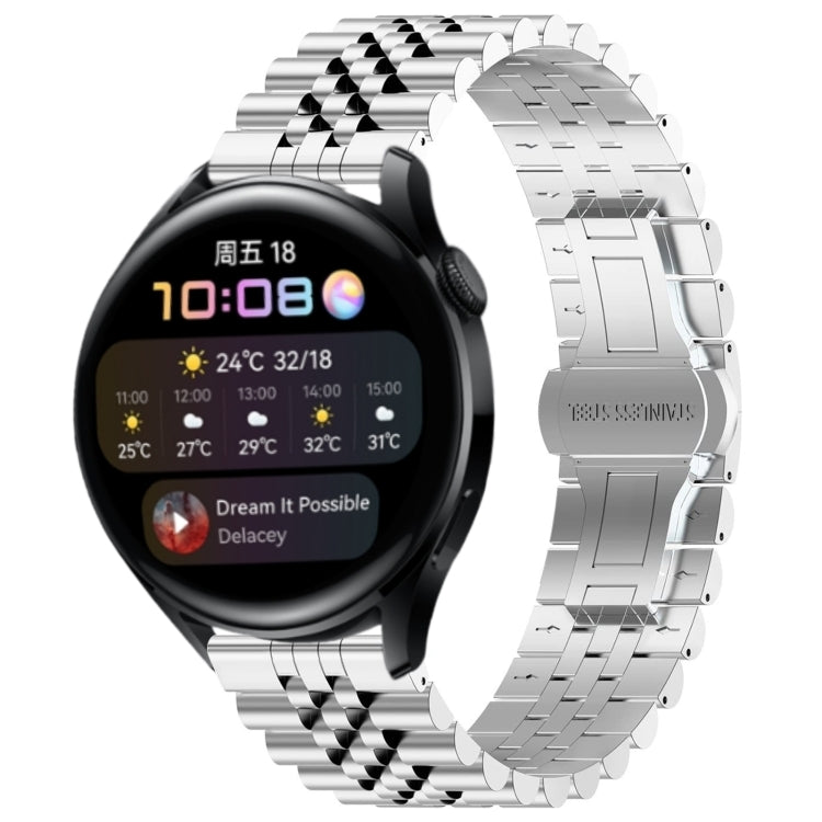 Five Bull Half Round Stainless Steel Watch Band with Strap Removal Tool – Compatible with Huawei Watch 3, 3 Pro, GT2 Pro, GT 2e, GT 42mm & 46mm