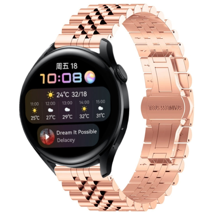 Five Bull Half Round Stainless Steel Watch Band with Strap Removal Tool – Compatible with Huawei Watch 3, 3 Pro, GT2 Pro, GT 2e, GT 42mm & 46mm