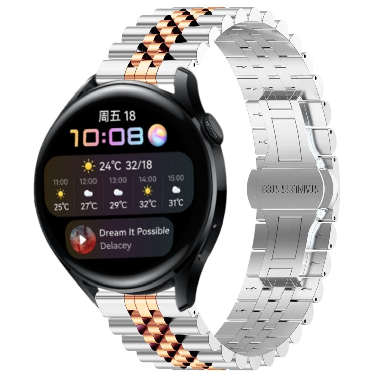 Five Bull Half Round Stainless Steel Watch Band with Strap Removal Tool – Compatible with Huawei Watch 3, 3 Pro, GT2 Pro, GT 2e, GT 42mm & 46mm