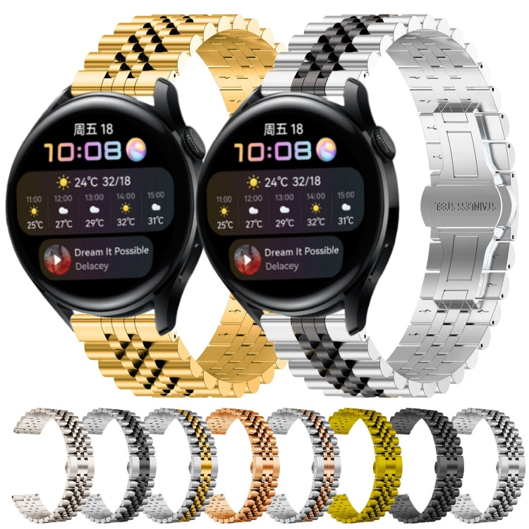 Five Bull Half Round Stainless Steel Watch Band with Strap Removal Tool – Compatible with Huawei Watch 3, 3 Pro, GT2 Pro, GT 2e, GT 42mm & 46mm