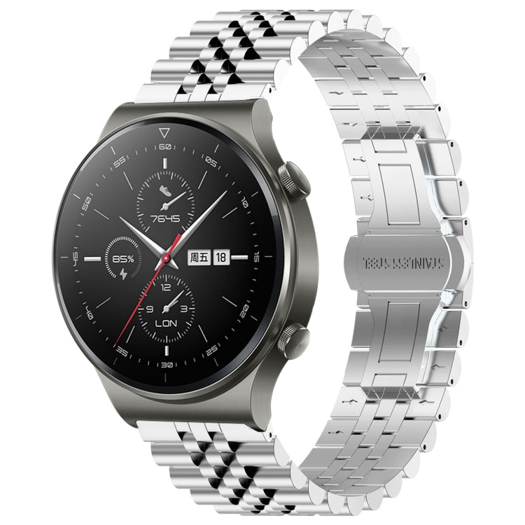 Five Bull Half Round Stainless Steel Watch Band with Strap Removal Tool – Compatible with Huawei Watch 3, 3 Pro, GT2 Pro, GT 2e, GT 42mm & 46mm
