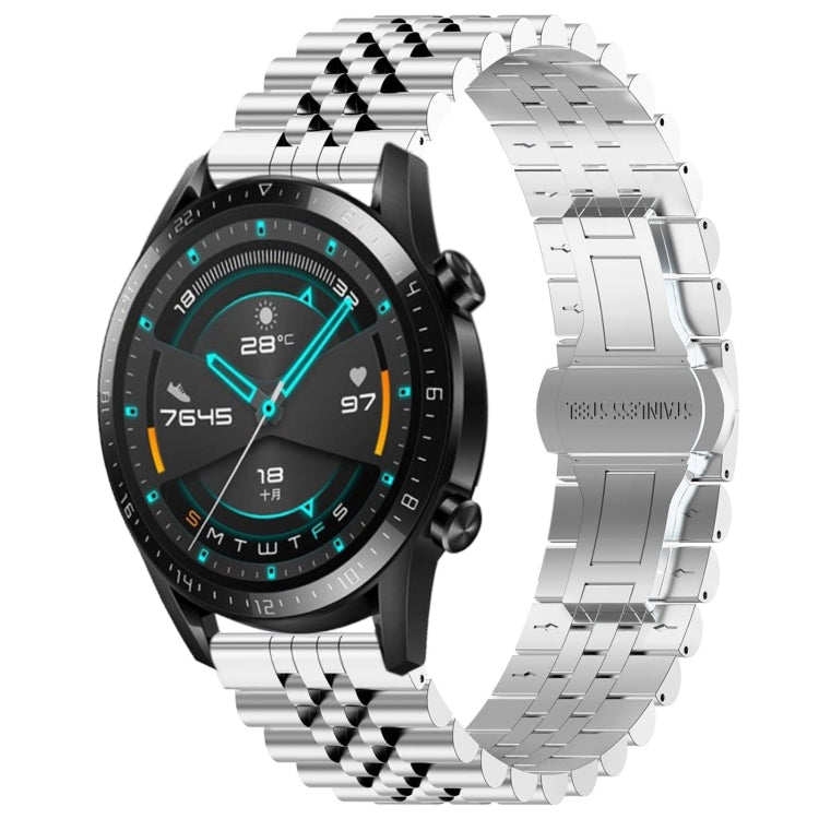 Five Bull Half Round Stainless Steel Watch Band with Strap Removal Tool – Compatible with Huawei Watch 3, 3 Pro, GT2 Pro, GT 2e, GT 42mm & 46mm