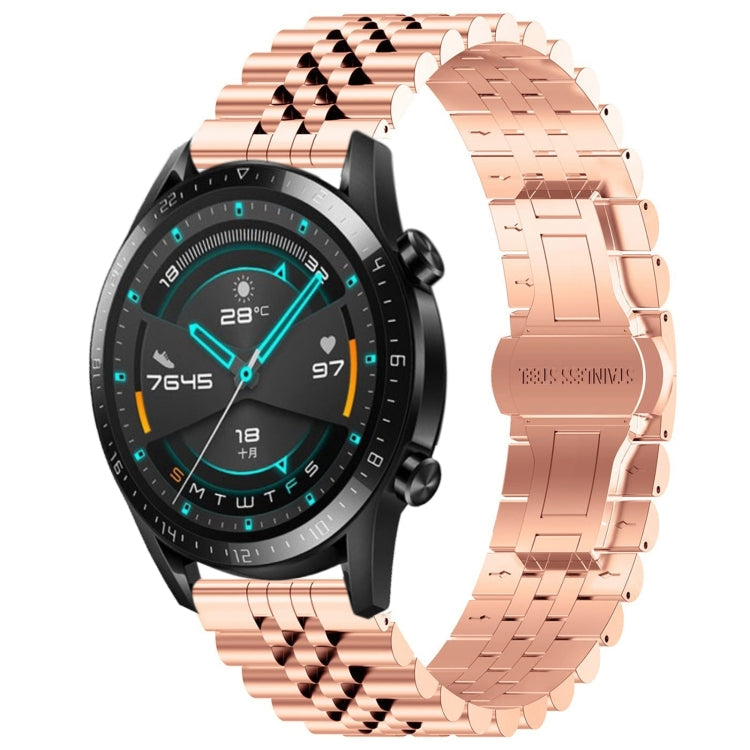 Five Bull Half Round Stainless Steel Watch Band with Strap Removal Tool – Compatible with Huawei Watch 3, 3 Pro, GT2 Pro, GT 2e, GT 42mm & 46mm