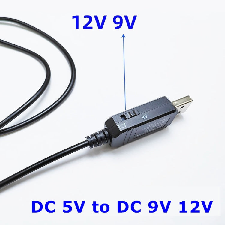 USB to 9V/12V Step-Up Voltage Converter Cable | LED Display & 8 DC Connectors