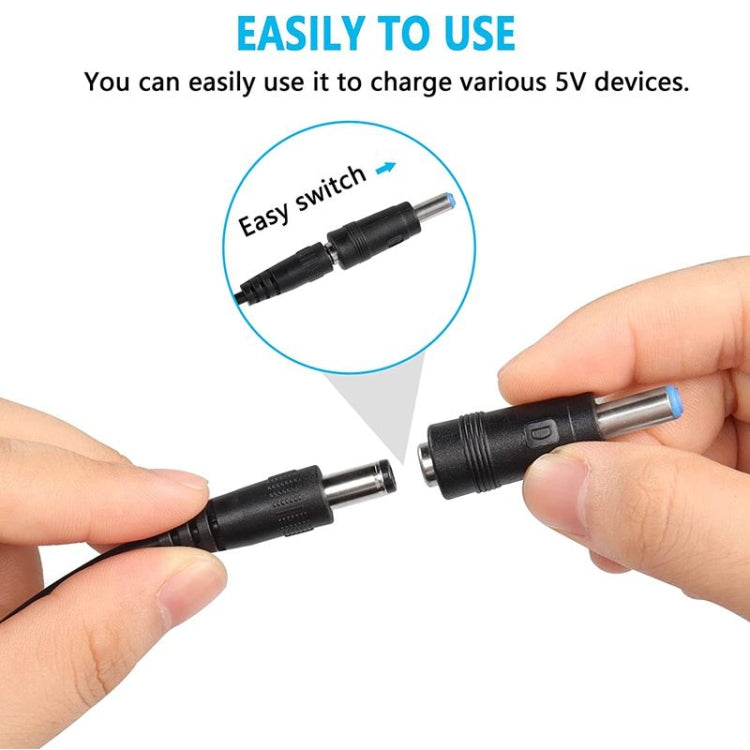 USB to 9V/12V Step-Up Voltage Converter Cable | LED Display & 8 DC Connectors