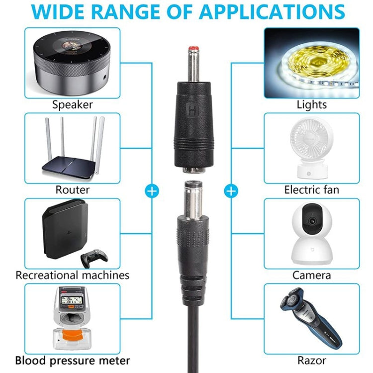 USB to 9V/12V Step-Up Voltage Converter Cable | LED Display & 8 DC Connectors