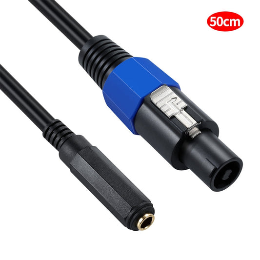 JUNSUNMAY Speakon Stecker auf 6,35 mm Klinkenbuchse Audio-Lautsprecherkabel mit Schnappverschluss, Länge: 50 cm
