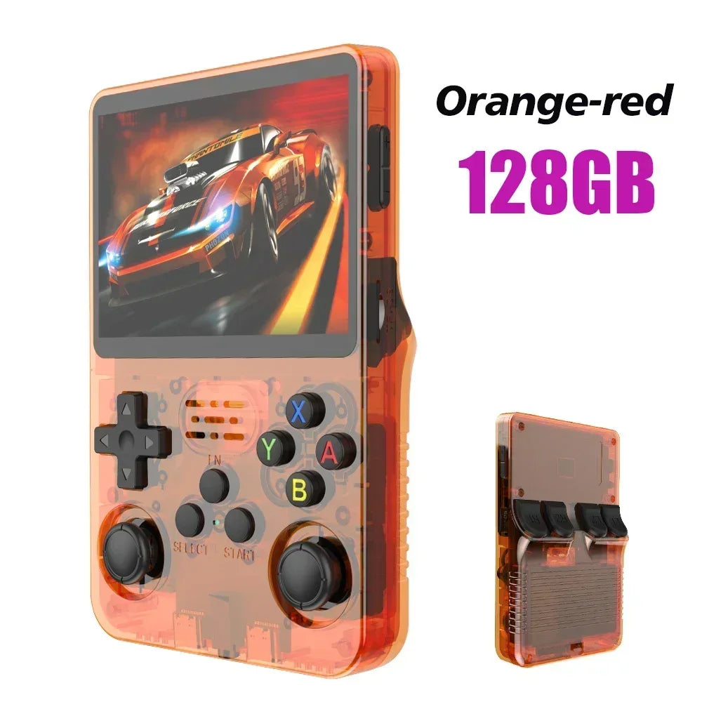 R36S 3.5" IPS Handheld Retro Game Console | Linux OS | 15,000 Games | 64GB / 128GB | Black, Orange, Purple, White