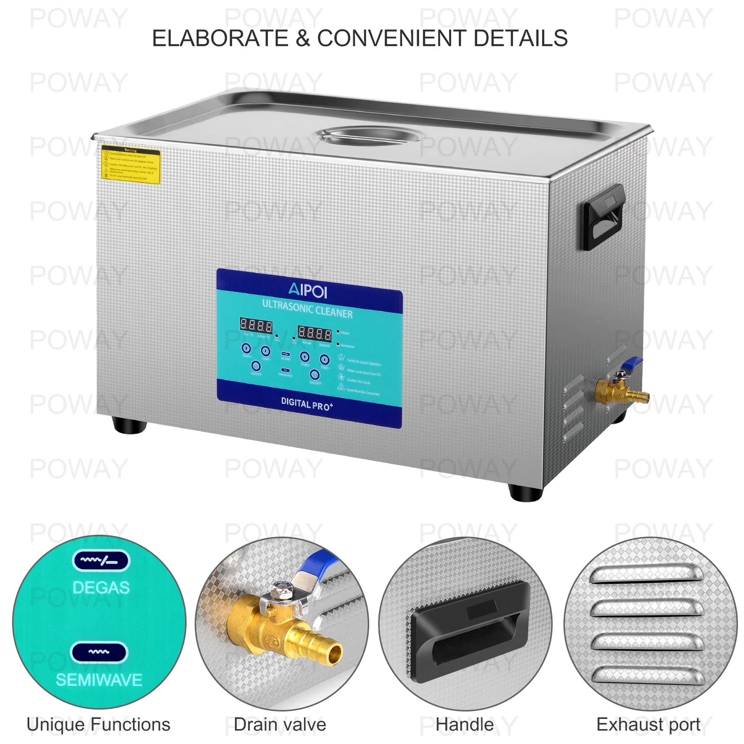 AIPOI Ultrasonic Cleaner – 800ml to 30L | Professional Home & Industrial Use