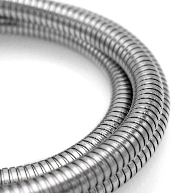 Shower Hose 1.5M Stainless Steel - Flexible Handheld Shower Head Pipe Explosion-Proof Bathroom