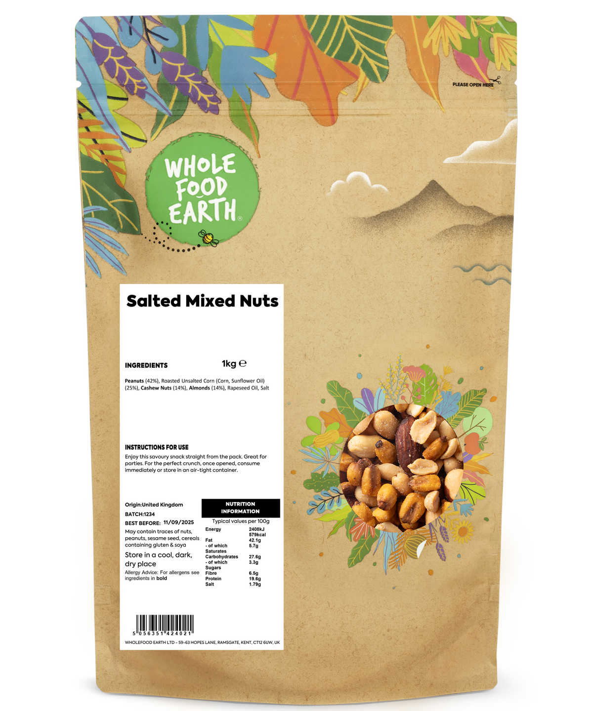 Mezcla de frutos secos salados