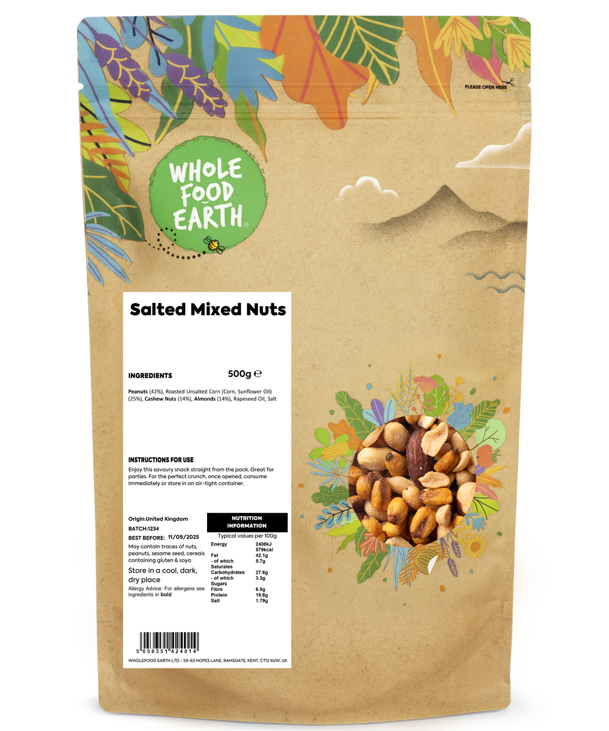 Mezcla de frutos secos salados