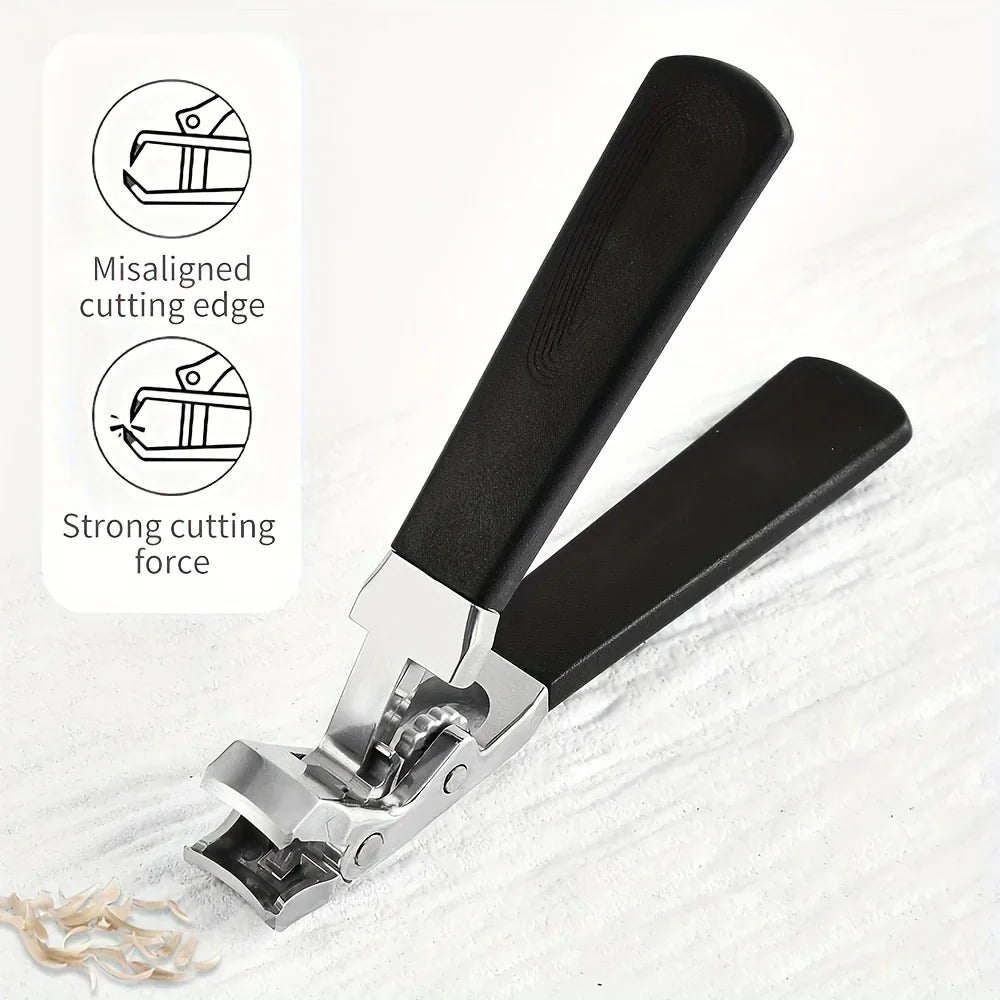 OLOEY 4-Piece Nail Clipper Set for Elderly | Extra Wide Mouth Thick & Toenail Clippers