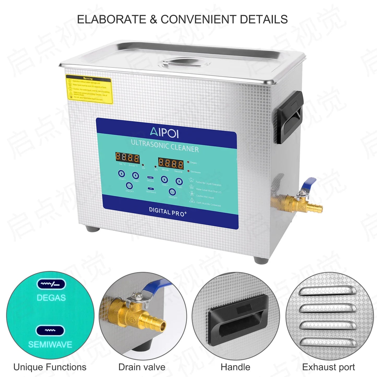 AIPOI Ultrasonic Cleaner – 800ml to 30L | Professional Home & Industrial Use