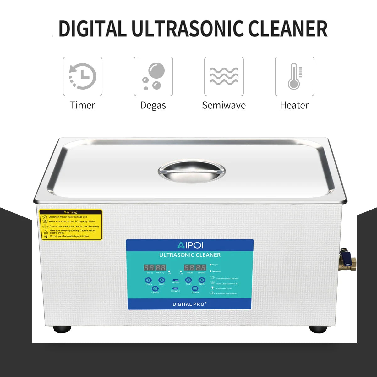 AIPOI Ultrasonic Cleaner – 800ml to 30L | Professional Home & Industrial Use