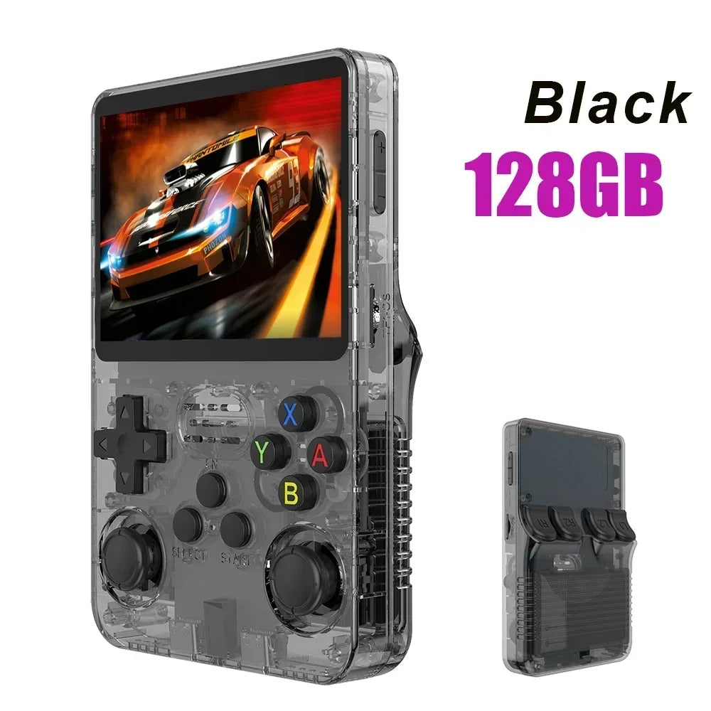R36S 3.5" IPS Handheld Retro Game Console | Linux OS | 15,000 Games | 64GB / 128GB | Black, Orange, Purple, White