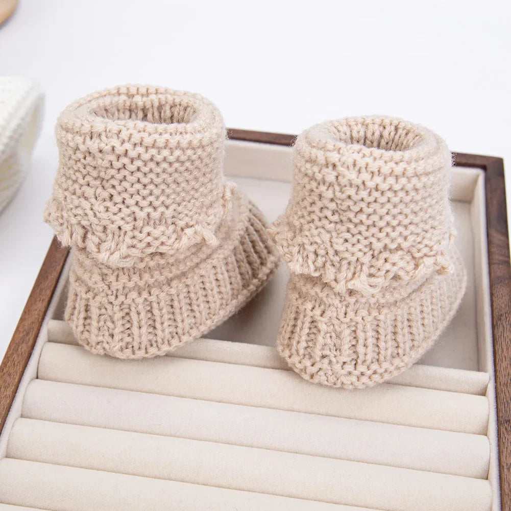 Handmade Baby Knit Booties | Soft Crochet Infant Shoes | 0–12 Months | Boys & Girls
