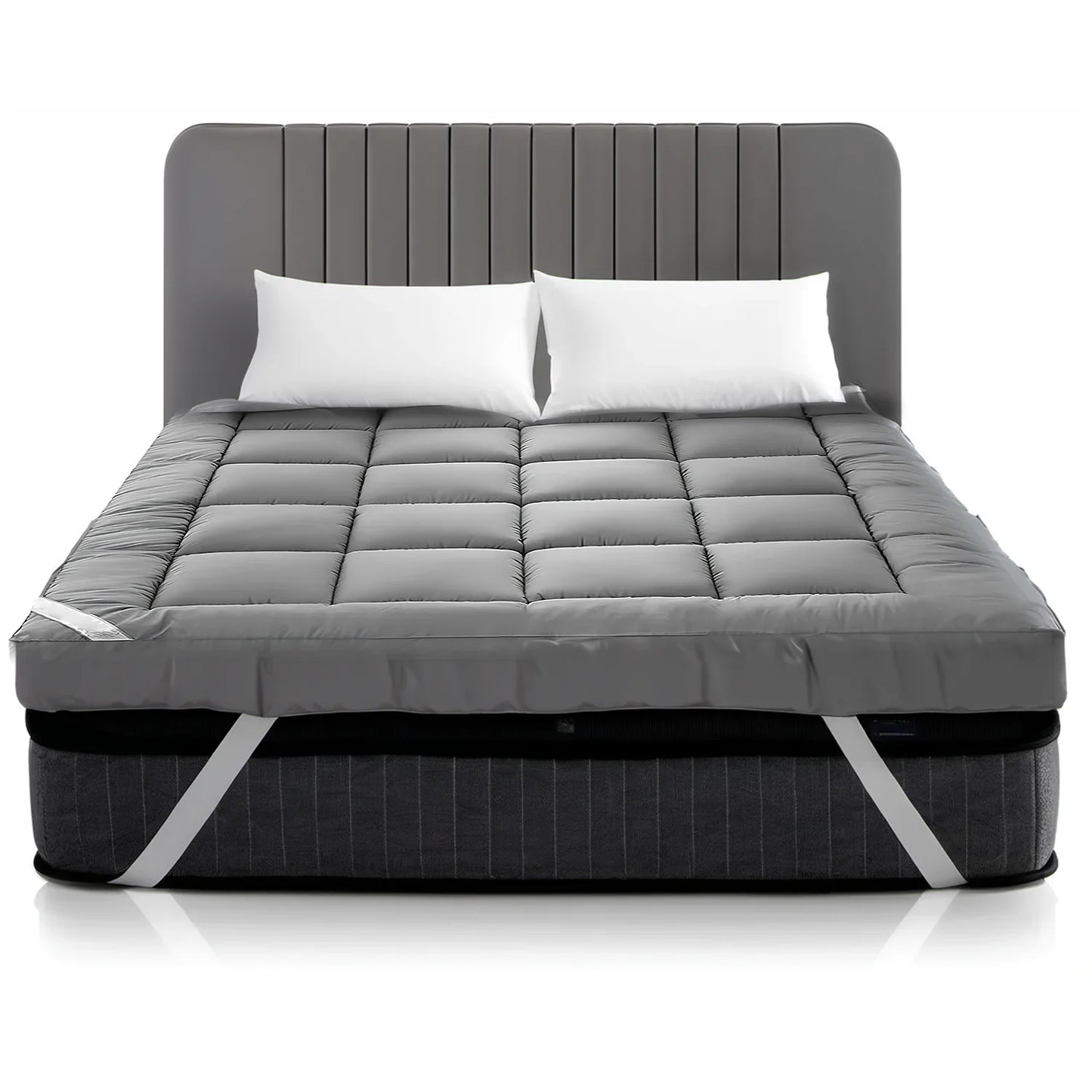 Thickened Mattress Topper – Cotton & Polyester Quilted Bed Cushion | UK Stock