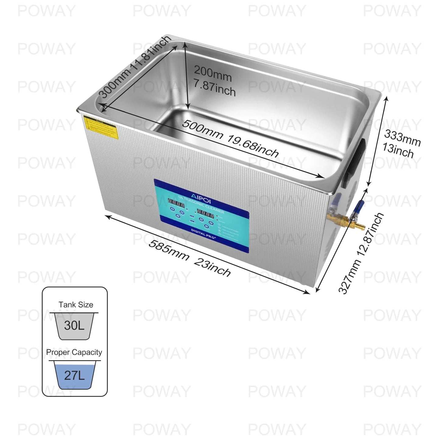 AIPOI Ultrasonic Cleaner – 800ml to 30L | Professional Home & Industrial Use