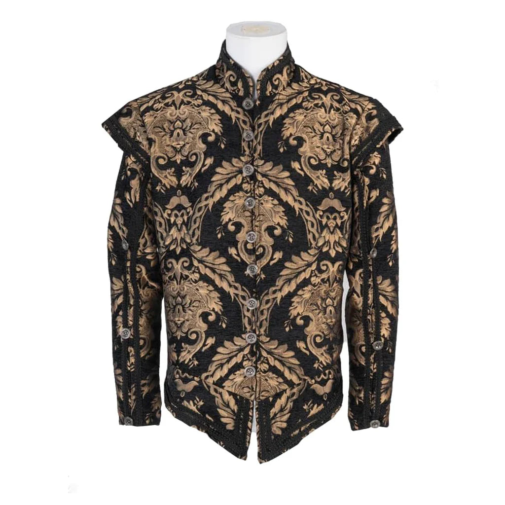 Tudor Men’s Doublet – Renaissance Medieval Noble Prince Jacket with Removable Sleeves