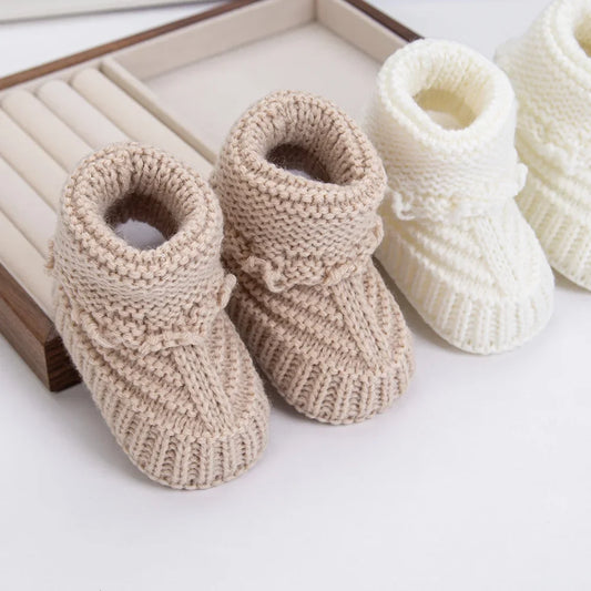 Handmade Baby Knit Booties | Soft Crochet Infant Shoes | 0–12 Months | Boys & Girls