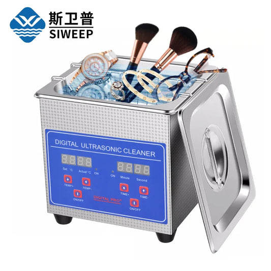 SIWEEP Ultrasonic Cleaner 0.8L & 1.3L | Digital 40kHz Cleaning Machine for Jewellery, Glasses & Dental