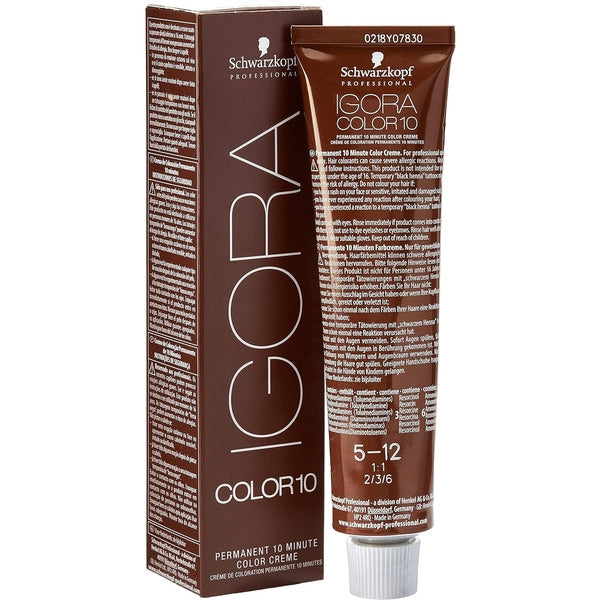 Schwarzkopf Igora Color 10 Permanent Hair Colour Cream 60ml - 5-12 Light Brown