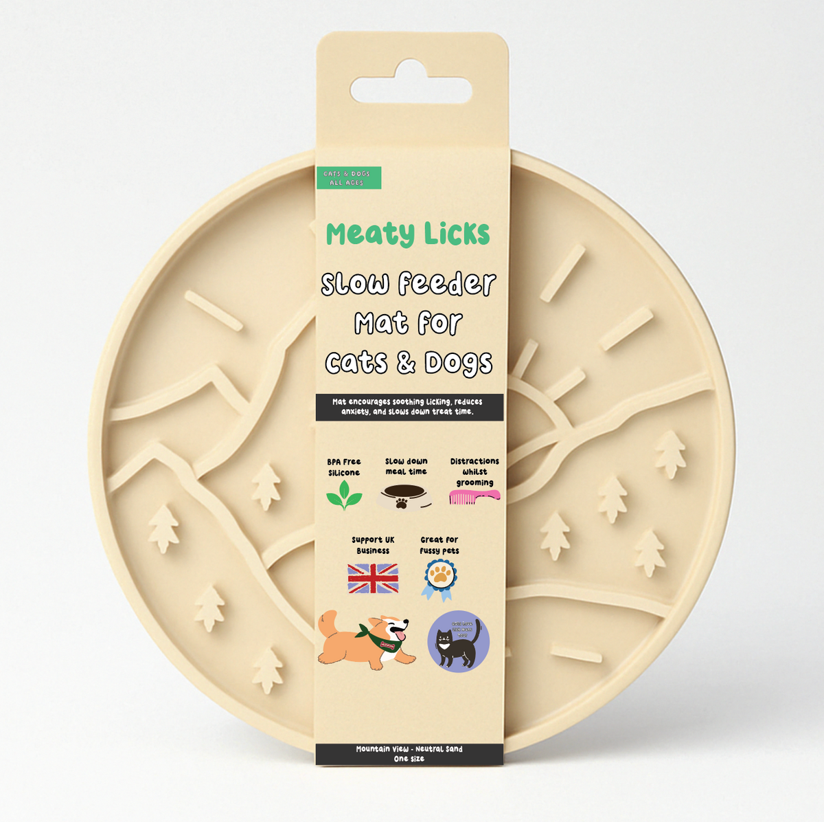Mountain View Slow Feeder - Neutral sand