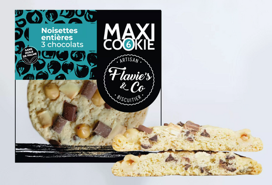 Whole Hazelnut Cookie – Triple Chocolate (Dark, Milk & White)