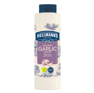 Salsa de Ajo con Trozos Hellmann's 850ml (858g)