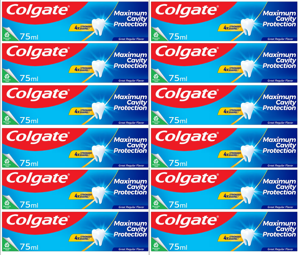 12 x Colgate Maximum Karieschutz Zahnpasta 75ml