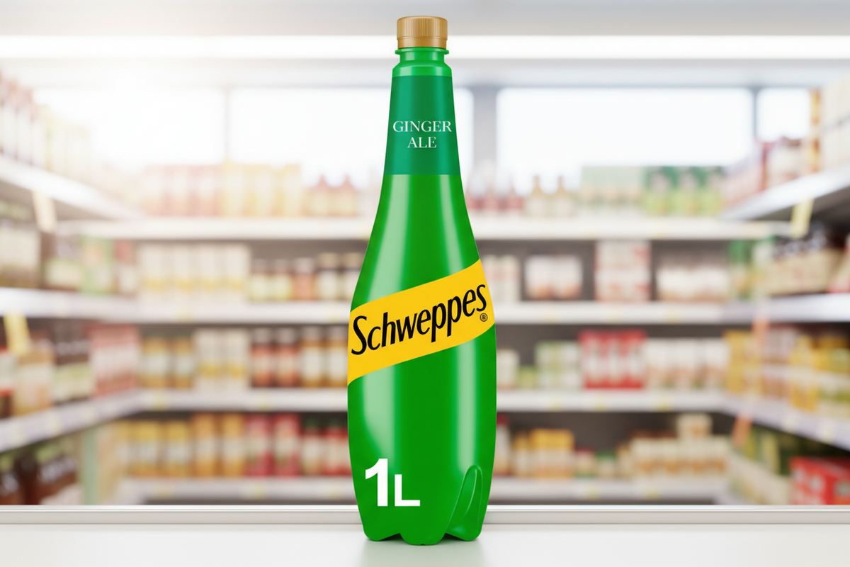 12 x Schweppes Canada Dry Ginger Ale - 1L
