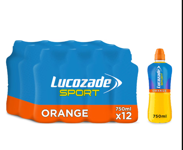 12 x Lucozade Sport Drink Orange 750ml