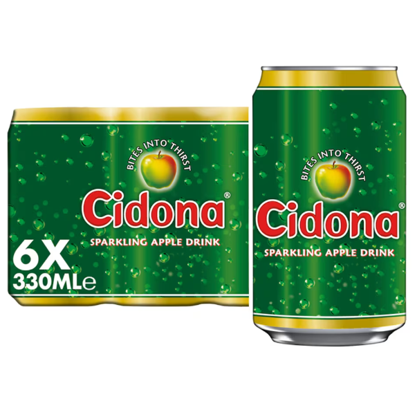 24 x Cidona Sparkling Apple Drink Can 330Ml