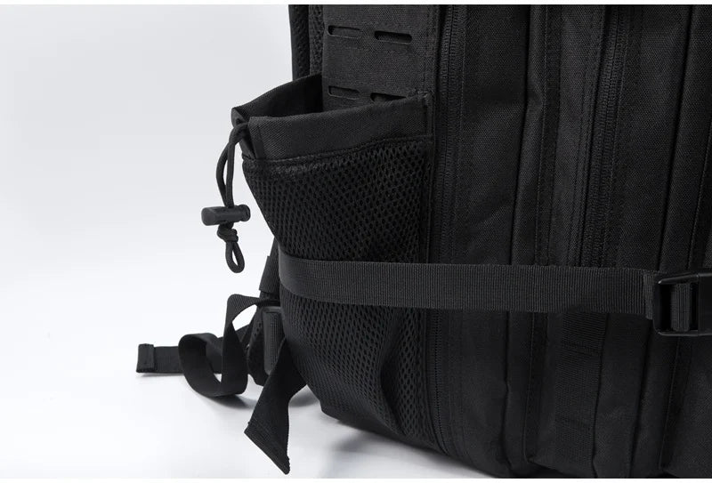 QT&QY 50L Tactical Backpack survival Bag Hunting MOLLE Backpack GYM For Men EDC Outdoor Hiking Rucksack Witch Bottle Holder