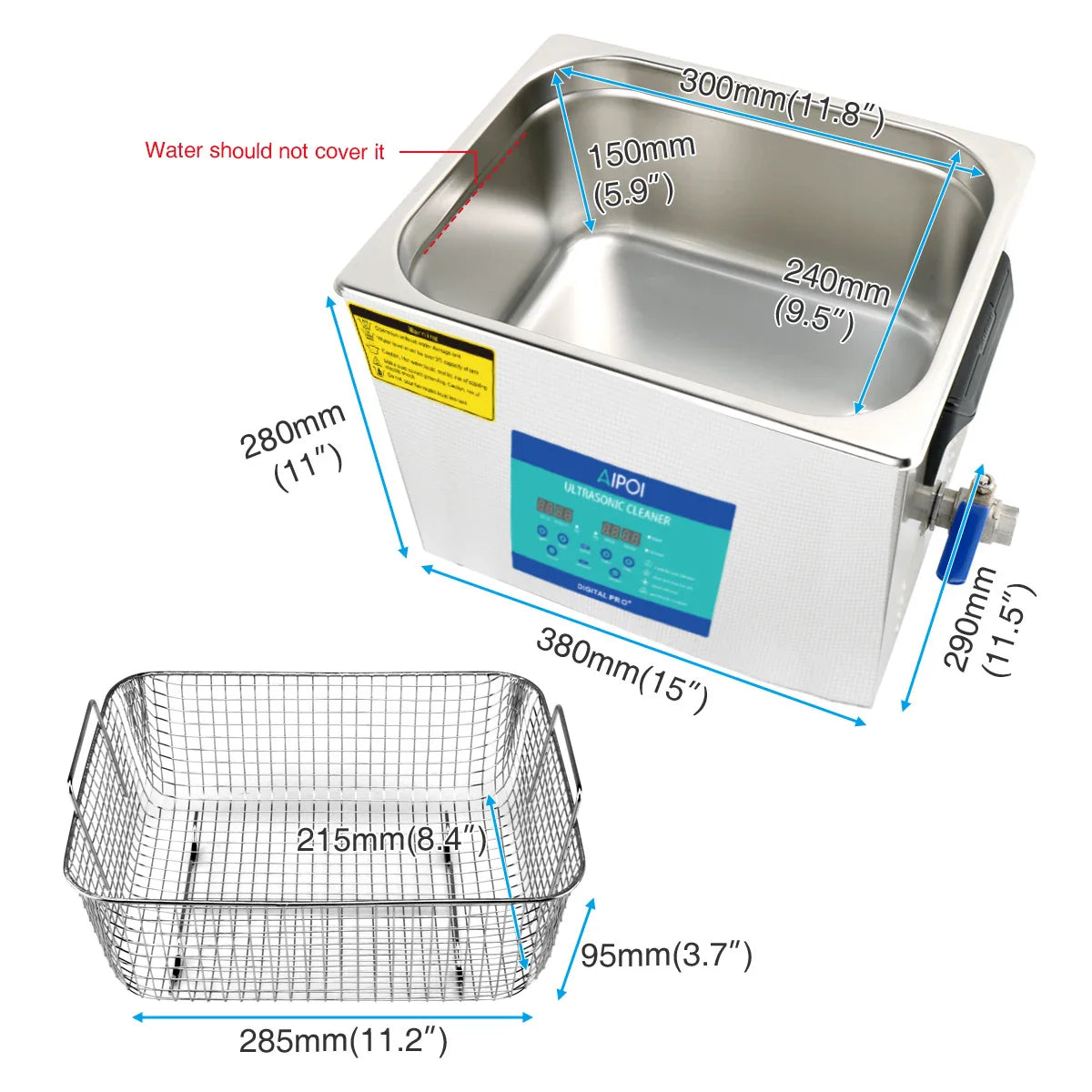 AIPOI Ultrasonic Cleaner – 800ml to 30L | Professional Home & Industrial Use