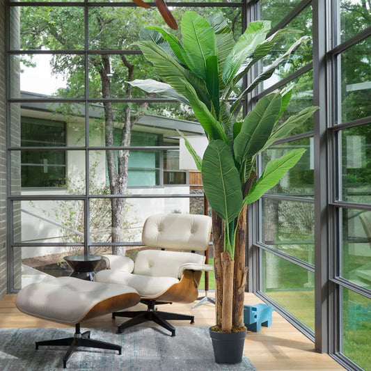 Breeins Artificial Green Tree in Pot | Lifelike Indoor & Outdoor Faux Plant