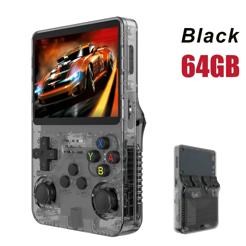 R36S 3.5" IPS Handheld Retro Game Console | Linux OS | 15,000 Games | 64GB / 128GB | Black, Orange, Purple, White