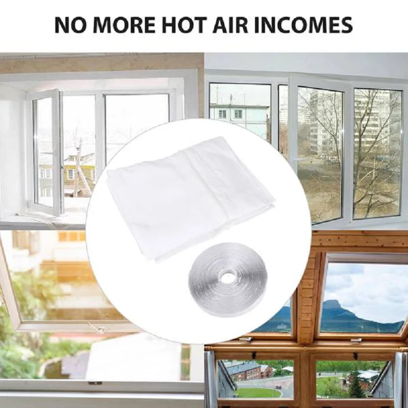 AirLock Window Seal for Portable Air Conditioner – 400cm Flexible Cloth Sealing Panel with Zip