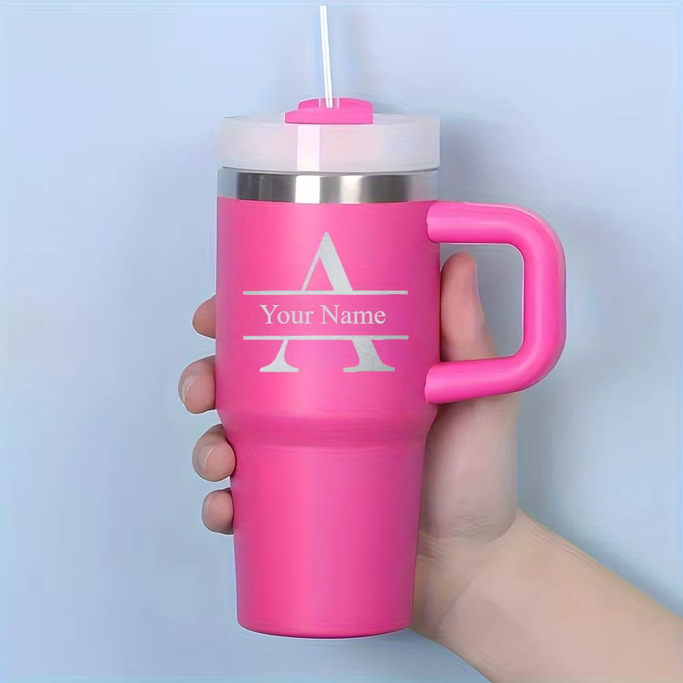 Personalised Pet Parent Travel Tumbler with Straw – 400ml Stainless Steel Cup