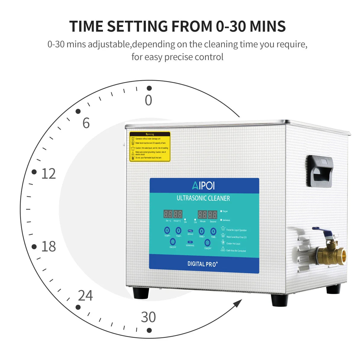 AIPOI Ultrasonic Cleaner – 800ml to 30L | Professional Home & Industrial Use