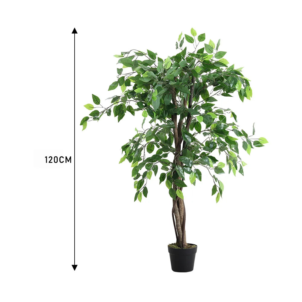 Breeins Artificial Green Tree in Pot | Lifelike Indoor & Outdoor Faux Plant