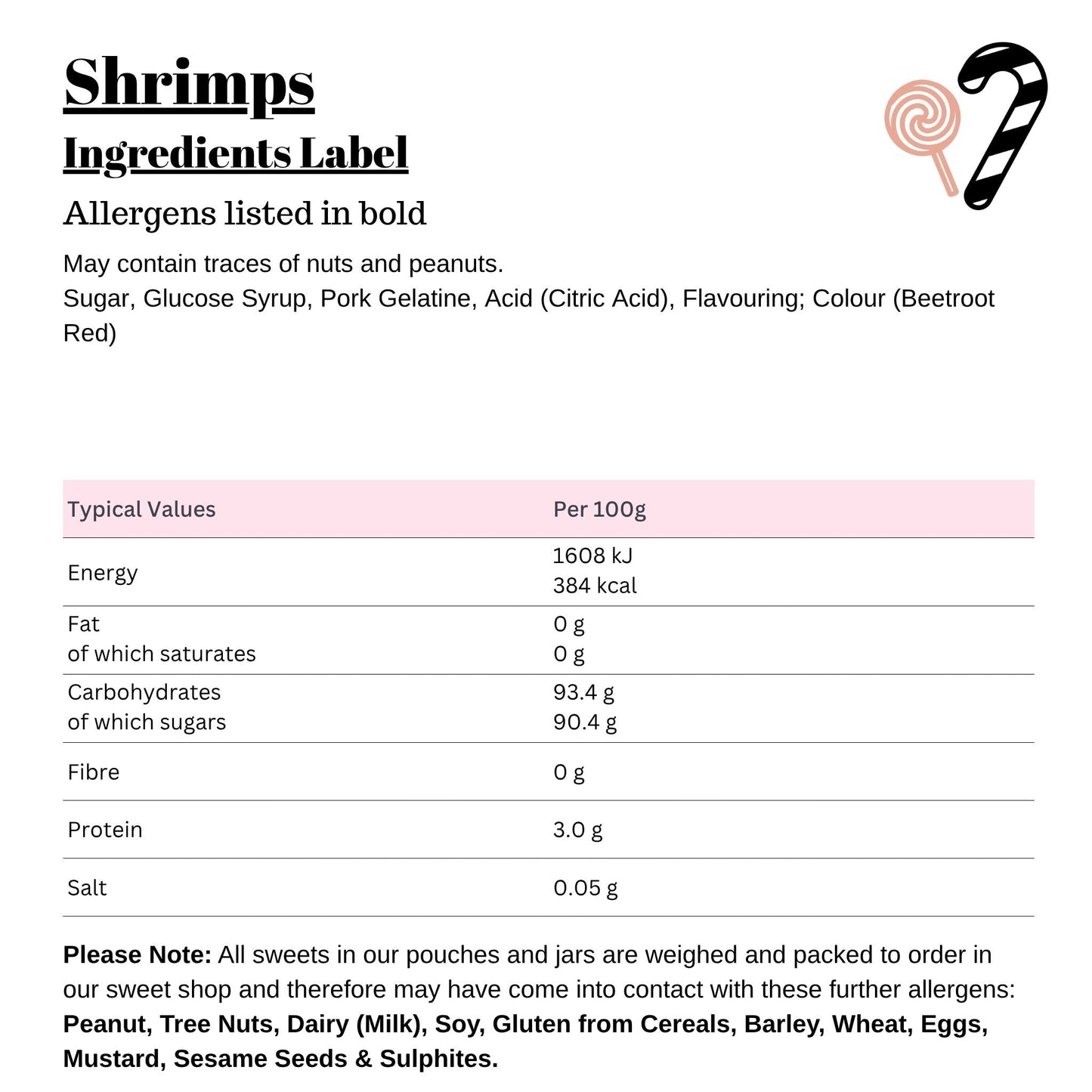 Shrimps – Retro Pink Foam Sweets